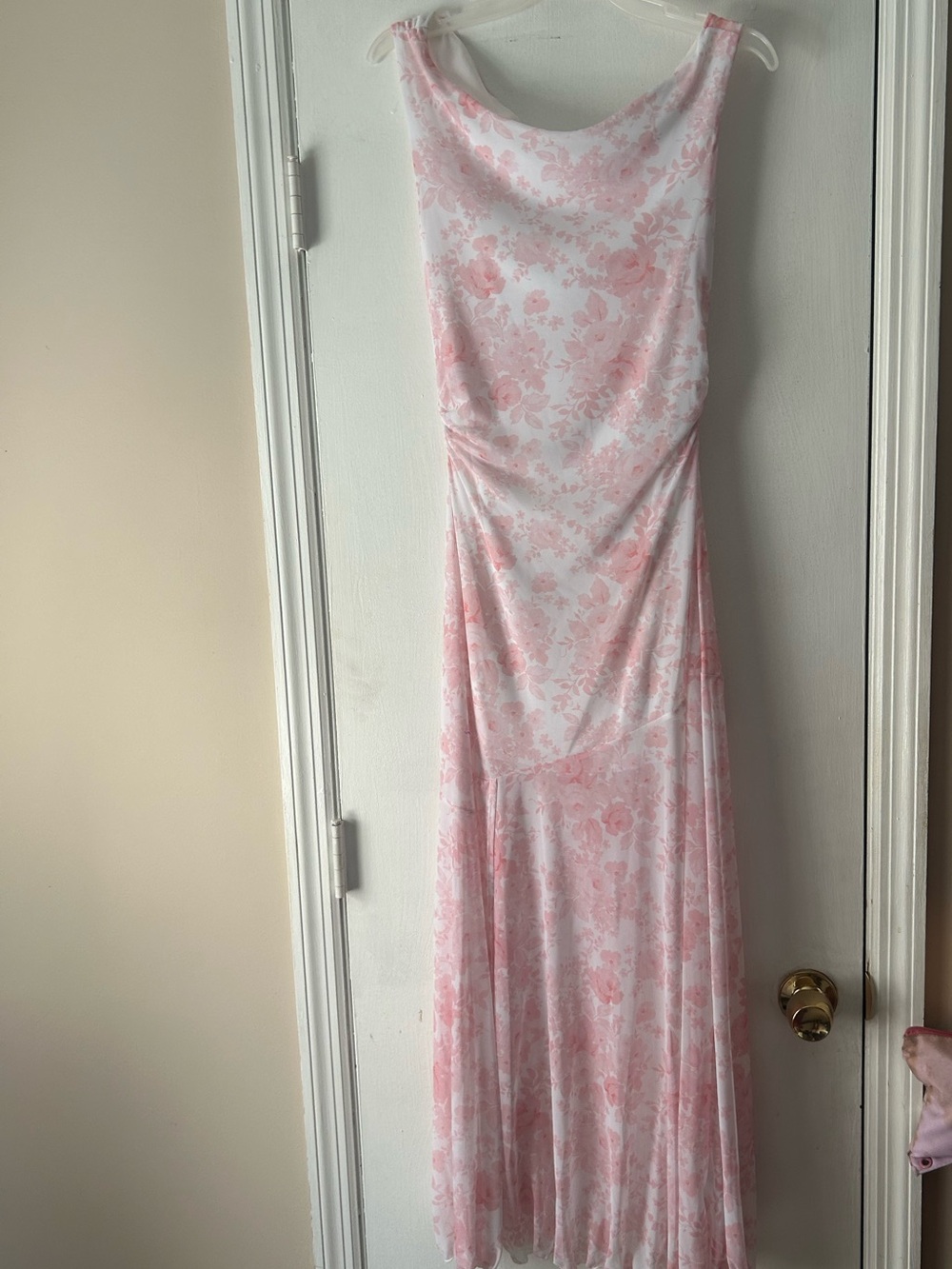 Altar'd State Pink Floral Cowl Neck Maxi Dress